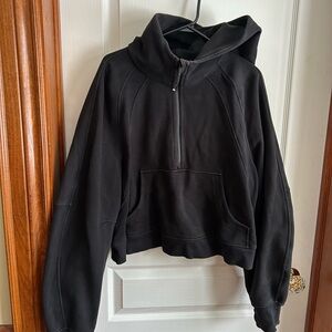 lululemon athletica Black Cropped Scuba Hoodie